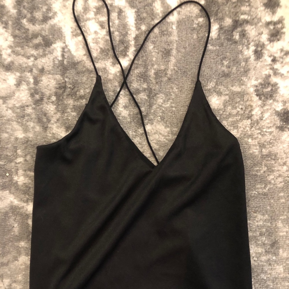 Tobi Black Open Back Tank